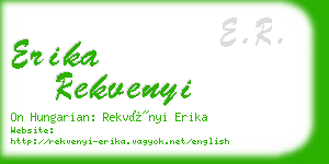 erika rekvenyi business card